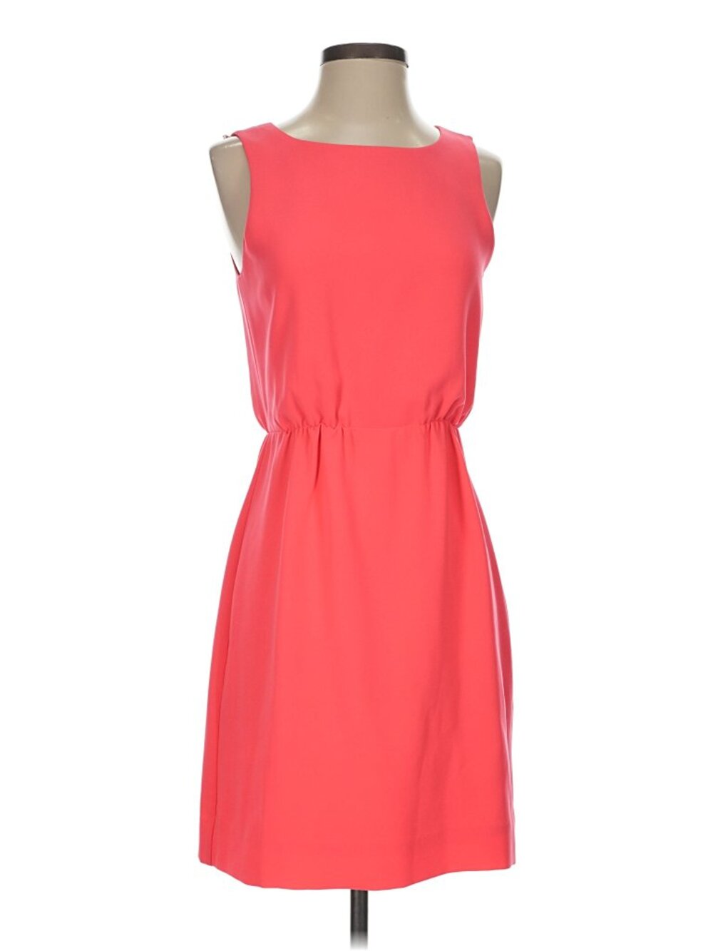 Vibrant Coral J. Crew Sleeveless Shift Dress -10-